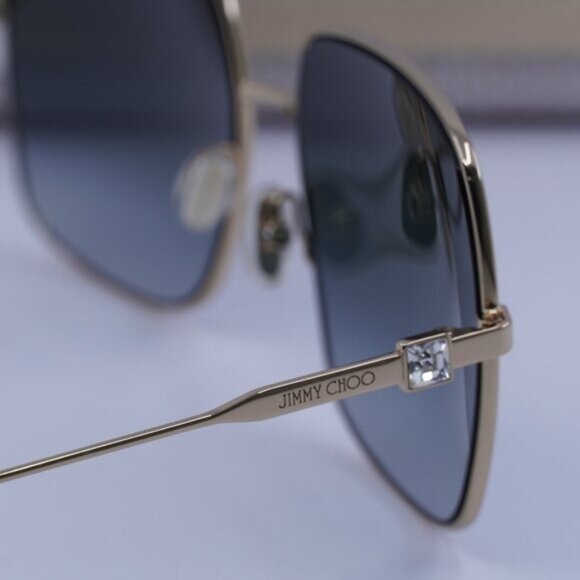 Jimmy Choo LILI/S 02M2 9O Square Sunglasses - Gold/Grey Gradient - Picture 9 of 10